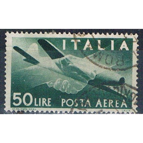 Italy C113 Used Plane clasped hands 1945 CV 20.00 (I0835)