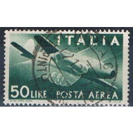 Italy C113 Used Plane clasped hands 1945 CV 20.00 (I0836)