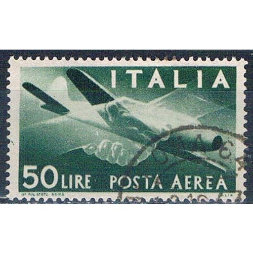Italy C113 Used Plane clasped hands 1945 CV 20.00 (I0837)