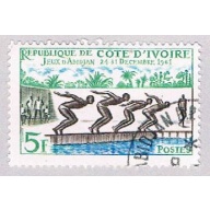 Ivory Coast 193 Used Swimmers 1961 (BP3122)