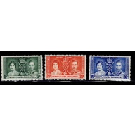 Kenya Uganda Tanganyika 1937 Coronation 60-62 MNH