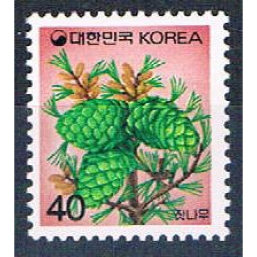 Korea 1580 Unused White Pine 1990 (K0012)+