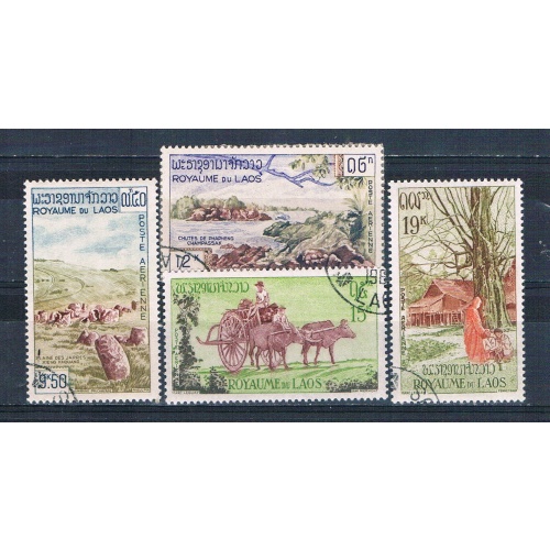 Laos C35-38 Used set Tourism 1960 CV 2.75 (MV0029)