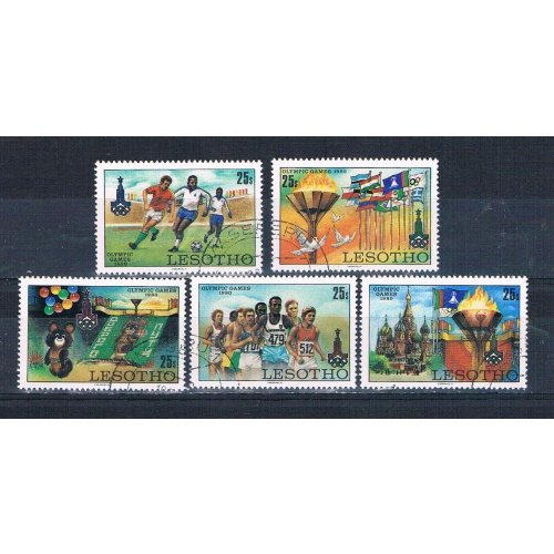 Lesotho 291-95 Used set Olympics 1980 CV 2.75 (L0697)