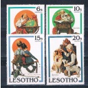 Lesotho 344-47 Unused Norman Rockwell Christmas 1981 CV 1.10 (L0704)