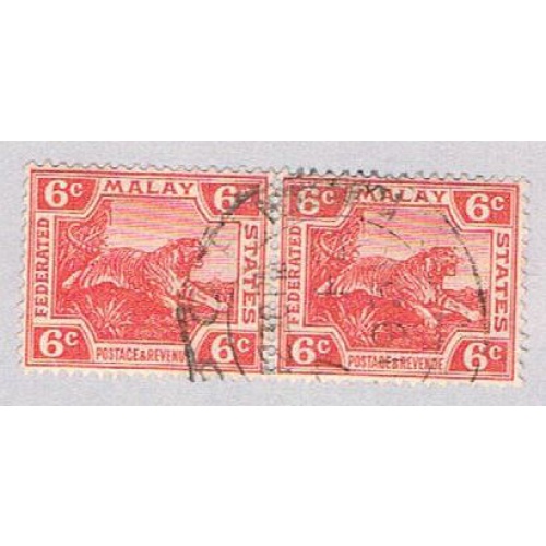 Malaya 61 Used pair Tiger  (BP3779)