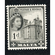 Malta 248 MNH 1956 1p black
