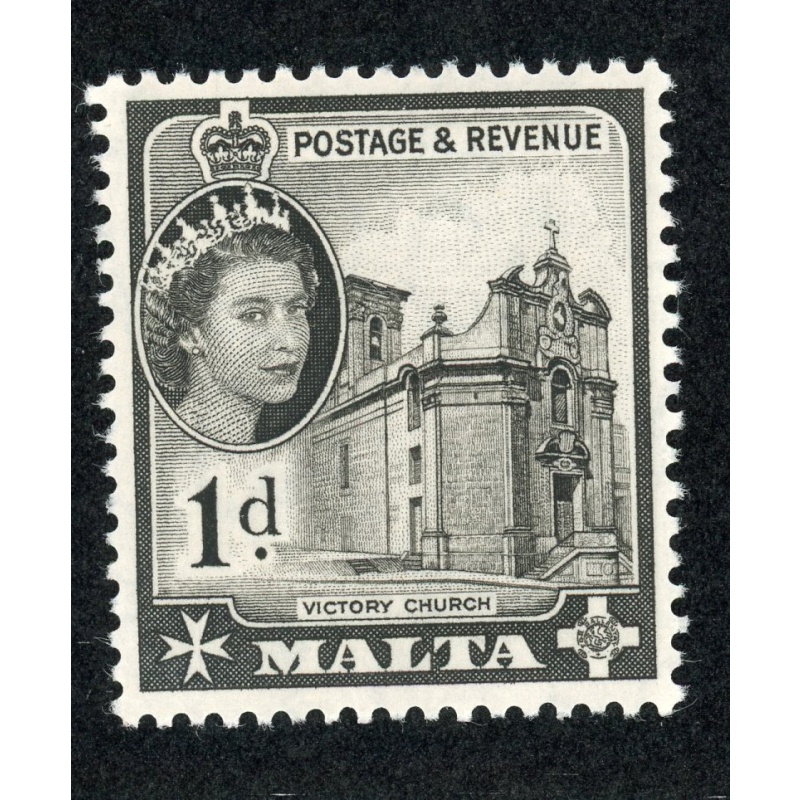 Malta 248 MNH 1956 1p black
