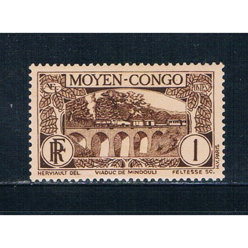 Middle Congo 65 Unused Aquaduct 1933 (M0282)+