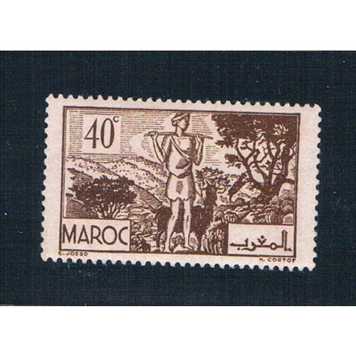 Morocco French 157 MLH Goat Herder 1939 (M0307)+