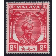 Malaya Pahang 1950 8c USED @N282