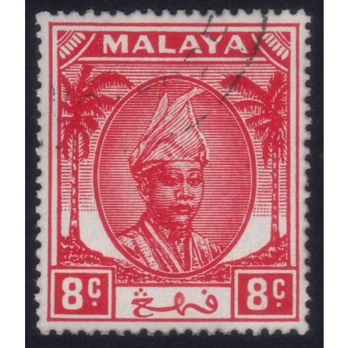 Malaya Pahang 1950 8c USED @N282