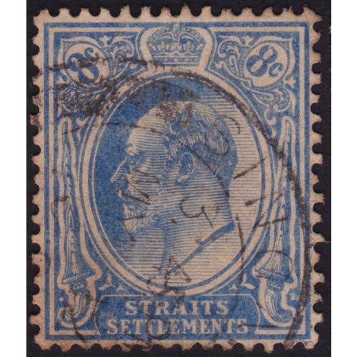 STRAITS SETTLEMENTS 1906 KE7 8c Sc#134 USED @N372