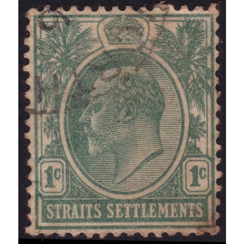 STRAITS SETTLEMENTS 1904 KE7 1c Sc#109 USED @N373