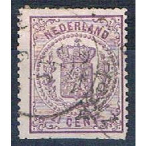 Netherlands 22 Used Coat of Arms 1869 CV 70.00 (HV0056)
