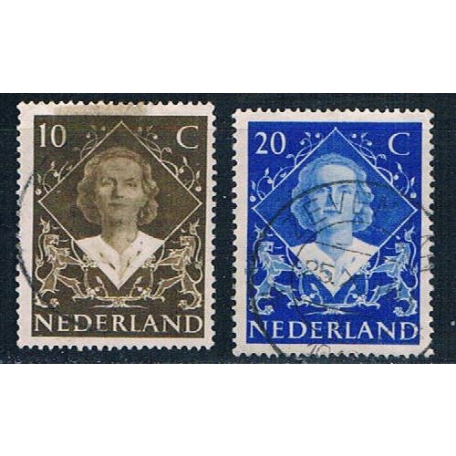 Netherlands 304-05 Used set Queen Juliana 1948 (N0682)