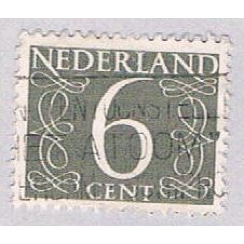 Netherlands 343 Used Numeral 6 1953 (BP3342)