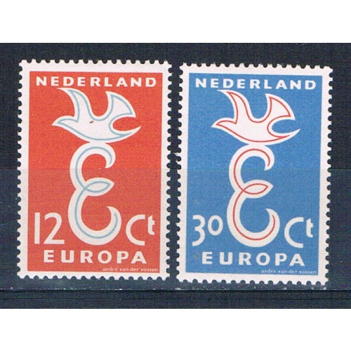 Netherlands 375-76 Unused set Europa 1958 CV 2.50 (N0688)