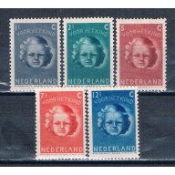 Netherlands B154-58 Unused set Child 1945 CV 1.25 (N0727)+