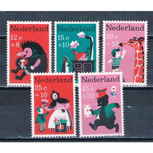 Netherlands B429-33 Unused set Nursery Rhymes 1967 CV 2.60 (N0731)