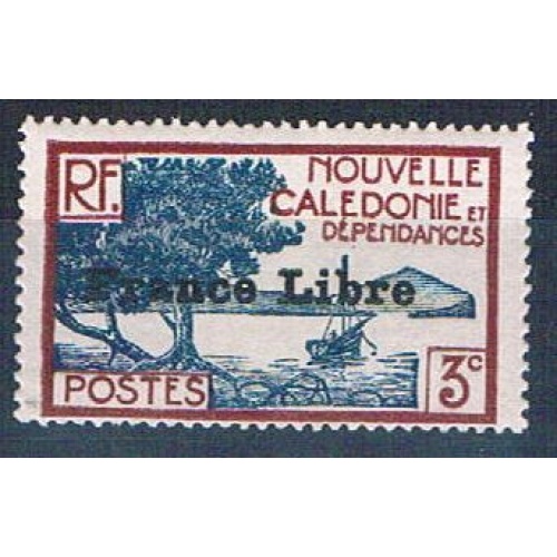 New Caledonia 219 Unused Bay of Paletuviers overprint 1941 CV 13.50 (N0588)+