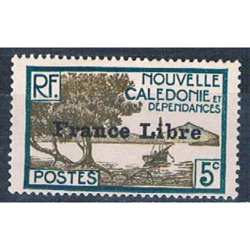New Caledonia 221 Unused Bay of Paletuviers overprint 1941 CV 13.50 (N0590)+