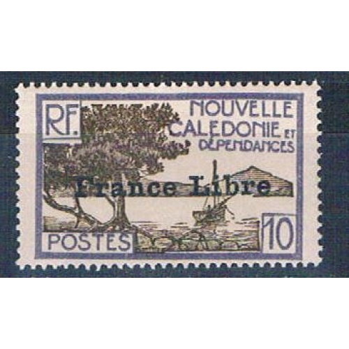 New Caledonia 222 Unused Bay of Paletuviers overprint 1941 CV 13.50 (N0591)+