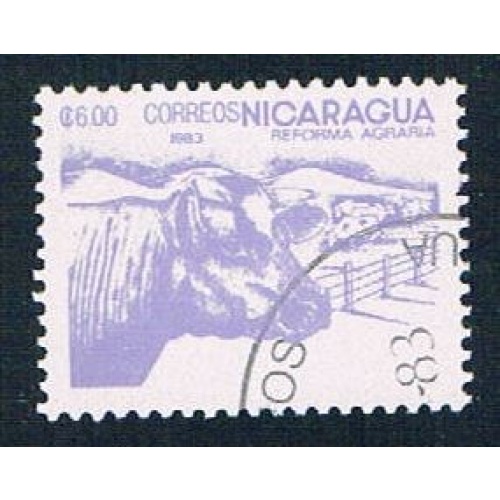 Nicaragua 1302 Used Cattle lr 1983 (N0610)+