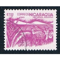Nicaragua 1303 Used Rice paddy ll 1983 (N0620)+