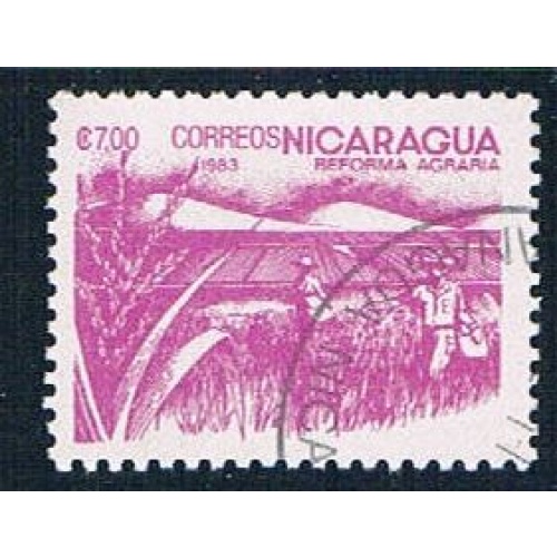 Nicaragua 1303 Used Rice paddy lr 1983 (N0622)+