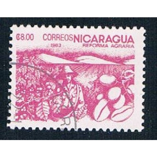 Nicaragua 1304 Used Coffee beans ll 1983 (N0624)+