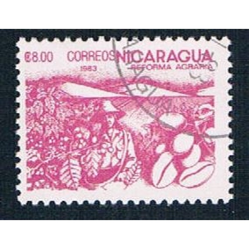 Nicaragua 1304 Used Coffee beans ur 1983 (N0625)+