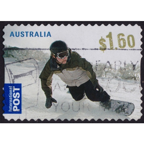 AUSTRALIA 2011 Skiing Snowboarding $1.60 Sc#3557 USED @O053