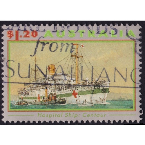 AUSTRALIA 1993 Hospital Ship Centaur $1.20 Sc#1318 USED @O200