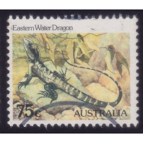 AUSTRALIA 1981 75c Eastern Water Dragon Sc#797 USED @O569