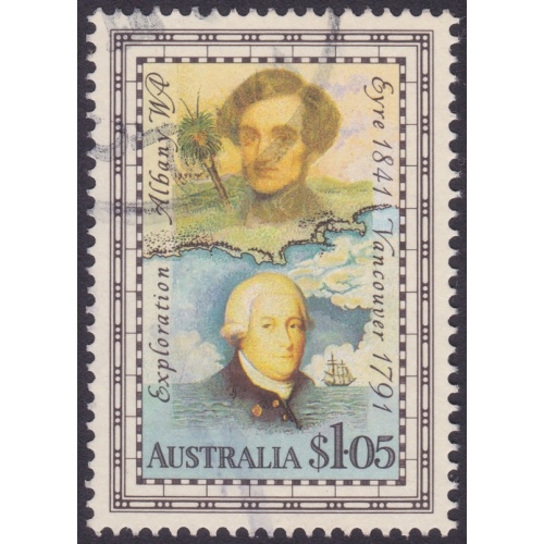 AUSTRALIA 1991 Explorers Eyre/Vancouver $1.05 Sc#1226 USED @O481