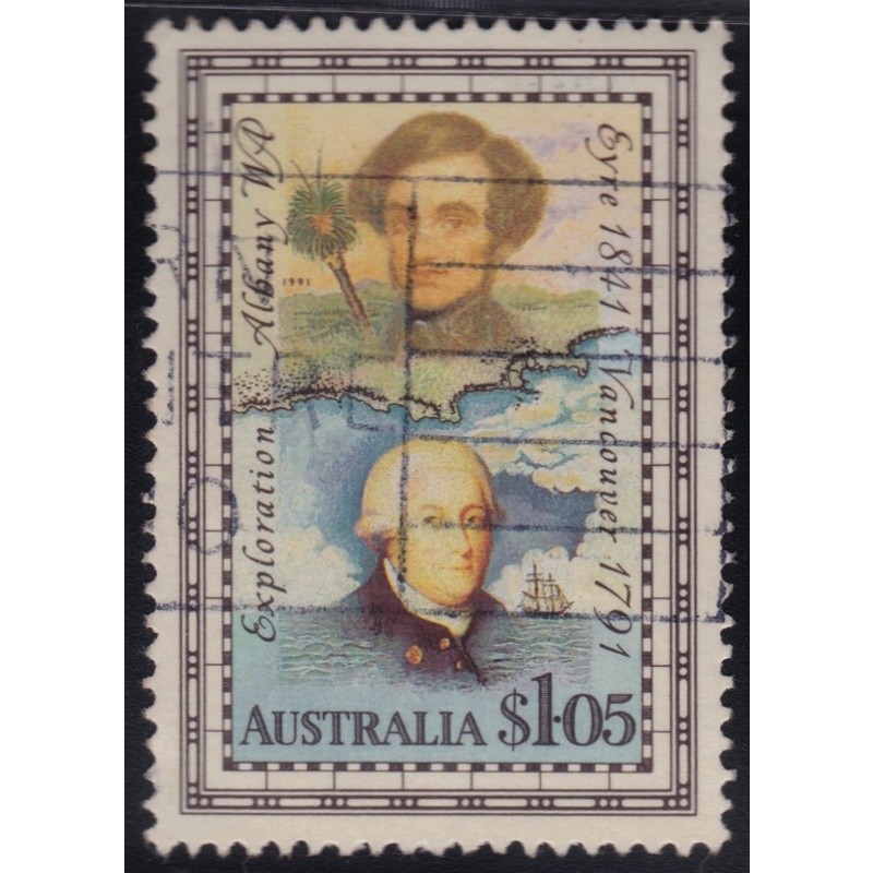 AUSTRALIA 1991 Explorers Eyre/Vancouver $1.05 Sc#1226 USED @O493