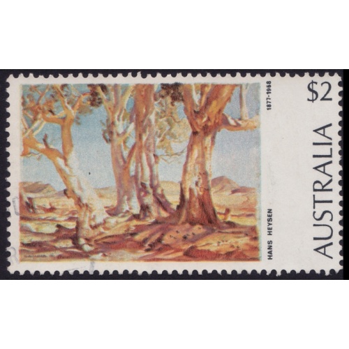 AUSTRALIA 1974 Painting Red Gum trees $2 Sc#574 USED @O508
