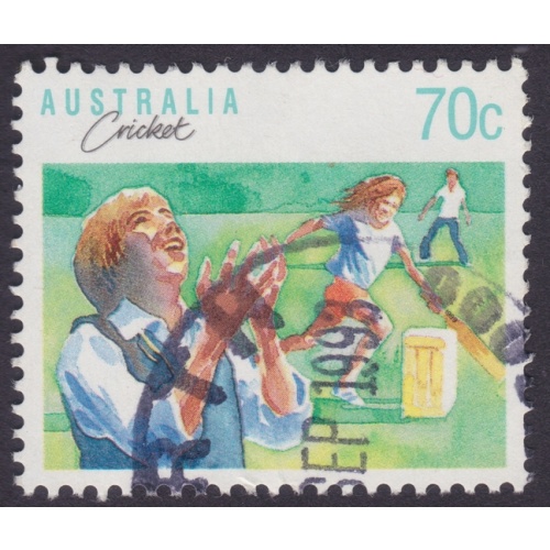 AUSTRALIA 1989 Sports 70c Cricket Sc#1111 USED @O513