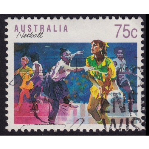 AUSTRALIA 1989 Sports 75c Netball Sc#1121 USED @O514