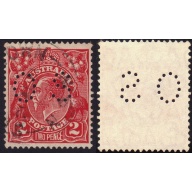 AUSTRALIA 1930 KG5 2d P13.5x12.5 Sc#71 USED @O522