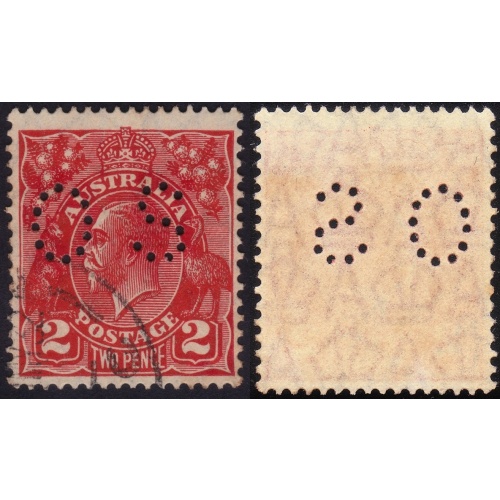 AUSTRALIA 1930 KG5 2d P13.5x12.5 Sc#71 USED @O524