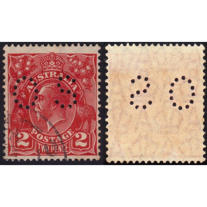AUSTRALIA 1930 KG5 2d P13.5x12.5 Sc#71 USED @O524