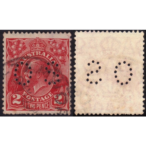AUSTRALIA 1930 KG5 2d P13.5x12.5 Sc#71 USED @O525