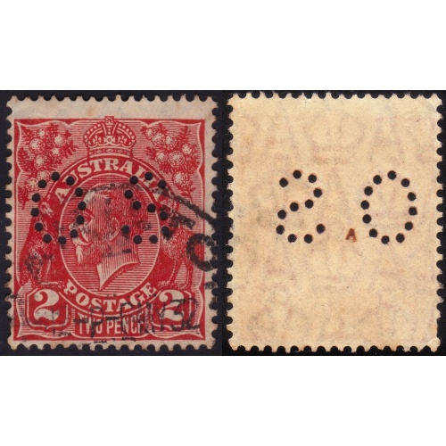 AUSTRALIA 1930 KG5 2d P13.5x12.5 Sc#71 USED @O526