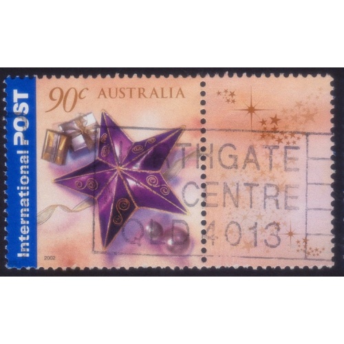 AUSTRALIA 2002 Christmas 90c Sc#2074 USED @O539