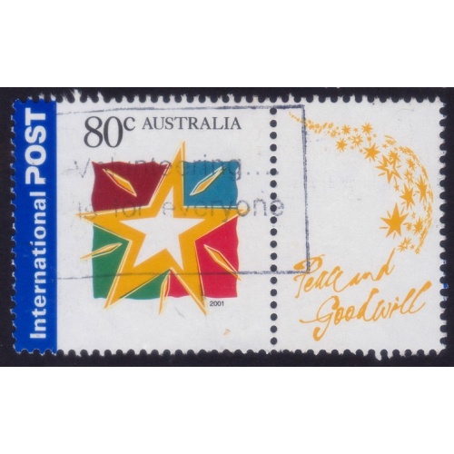AUSTRALIA 2001 Christmas 80c Sc#2001 USED @O541