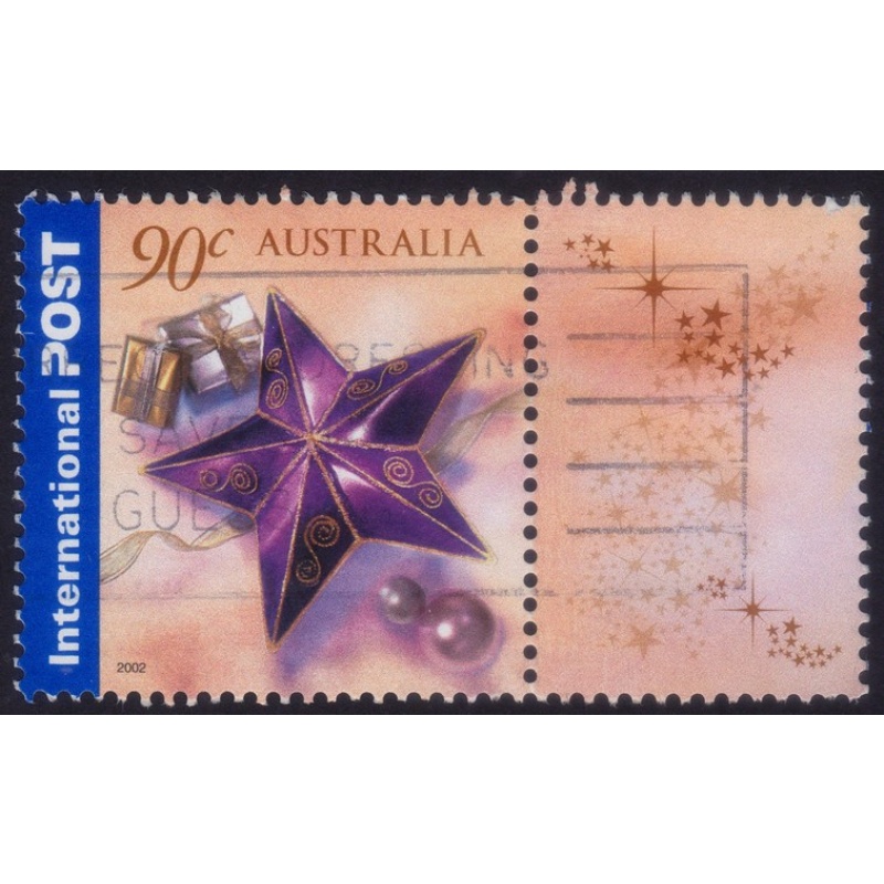 AUSTRALIA 2002 Christmas 90c Sc#2074 USED @O543