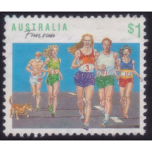 AUSTRALIA 1990 Sports Fun Run $1 P13x13 3/4 Sc#1118a USED @O568