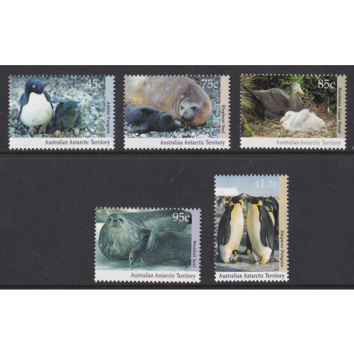 Australia A.A.T.: 1992. Regional Wildlife MNH Set 5 Stamps. Ref: P0538